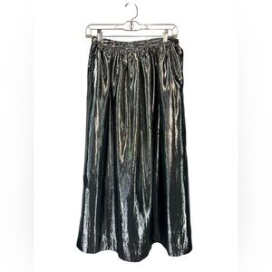Vintage Evan-Picone Women’s Silver/Black Metallic Skirt Lined Size 6 Made in USA